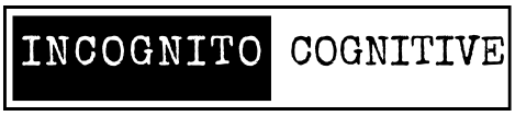 A black and whit logo with Incognito in the black background and cognitive in a white background.
